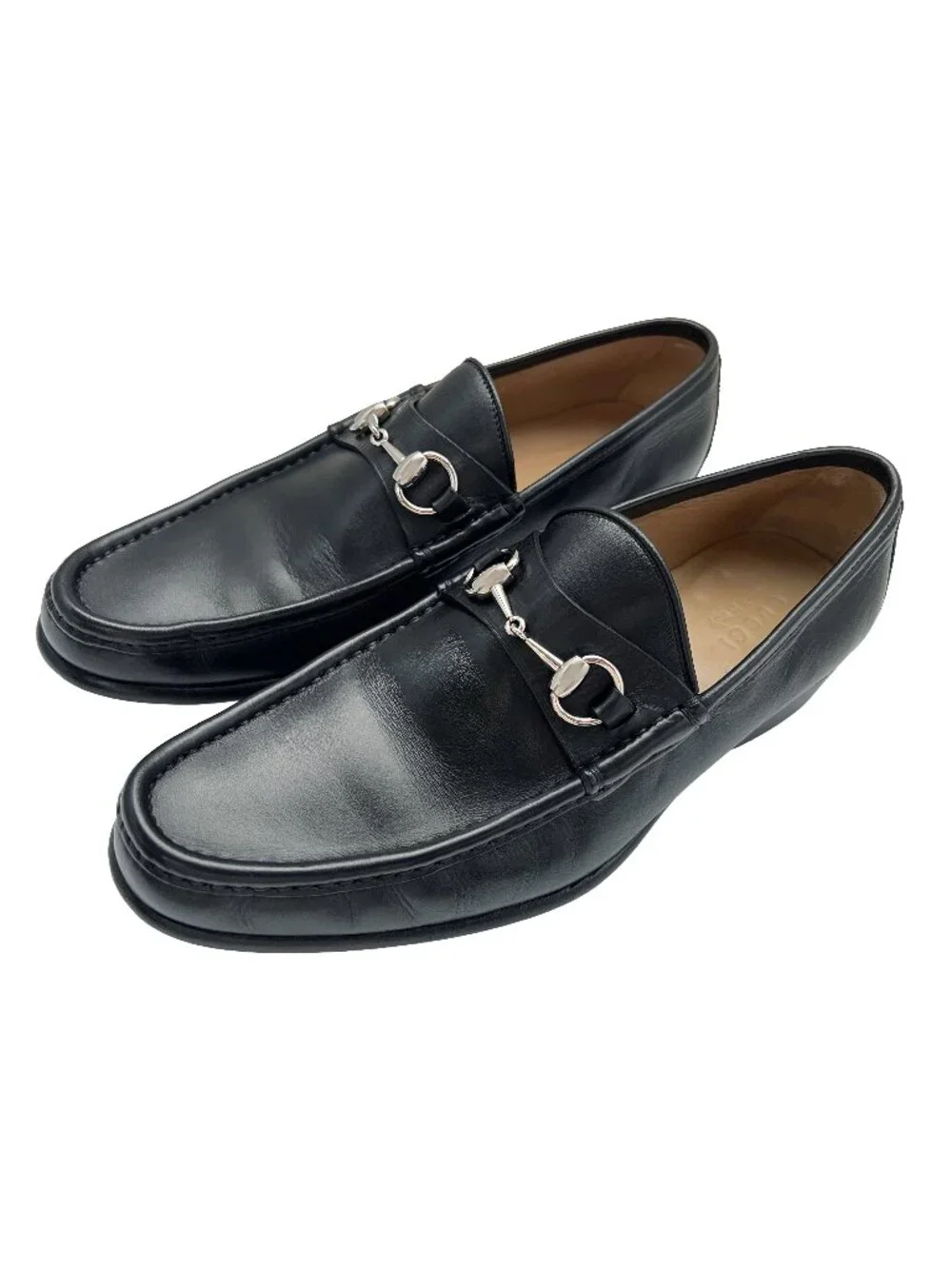 $1090 Gucci Mens Horsebit 1953 Dress Shoes Silver Bit Loafers US 9.5 / UK 9 / 43